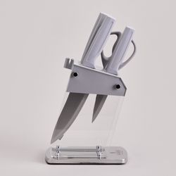 НАБОР НОЖЕЙ AGNESS НА ПЛАСТИКОВОЙ ПОДСТАВКЕ, 7 ПРЕДМЕТОВ