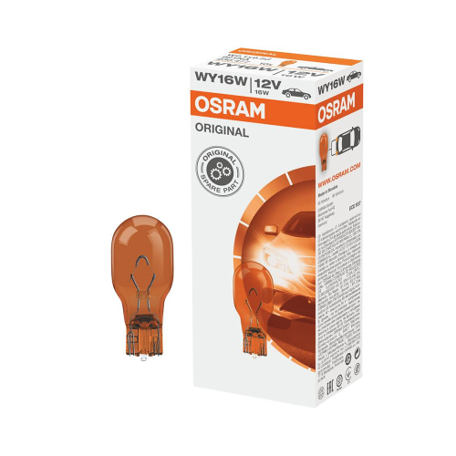 Автолампа 12V 16W WY16W Osram желтая