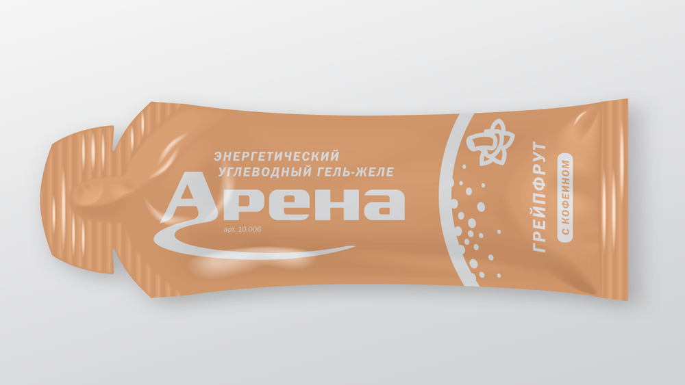 Углеводный гель Арена «грейпфрут + кофеин»
