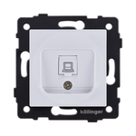 Розетка Ethernet RJ45 Cat.6, белый Kollinger REA-018WH для Aspekt, Eleganz, Reflex