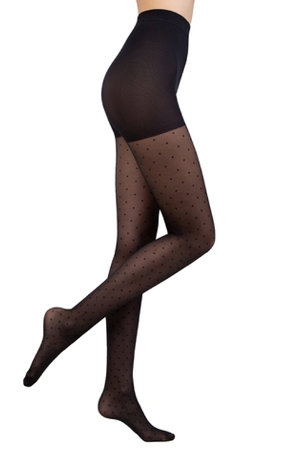 CONTE DOTS SLIM Колготки женские в точку с утягивающими шортиками