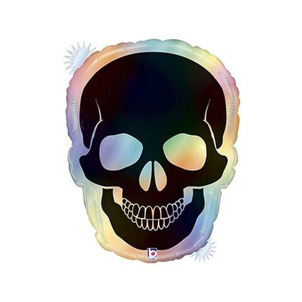 Шар фигура Череп радужный опал