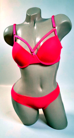 Комплект нижнего белья, пуш-ап, размер 80B, цвет розовый