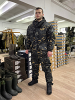 Костюм горка 5 зима / чёрный мультикам лайт