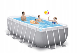 Каркасный бассейн Intex Prism Frame 400х200х122 см + фильтр-насос 2006 л/ч, лестница (26790)