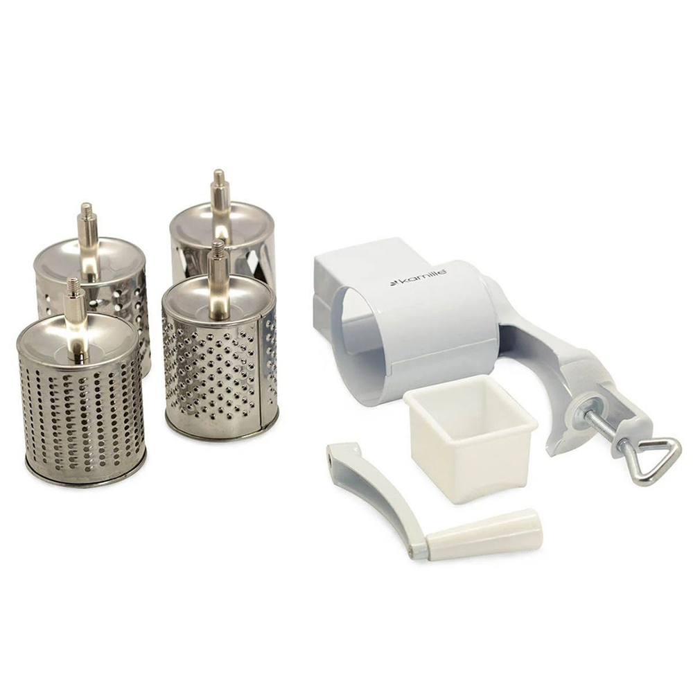 Терка роторная 4 насадки, Kamille, 6503