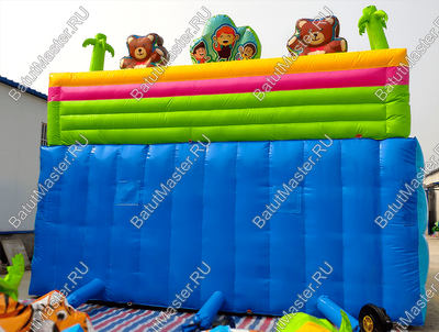 Коммерческий батут "Мишки и дети", размер 10*6*5 м