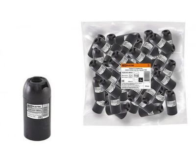 Патрон для лампы TDM Electric / ТДМ Электрик подвесной, термостойкий пластик черный, Е27, SQ0335-0051 / электрооборудование (комплект из 50 шт)