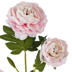 GAEM Цветок искусственный с каплями росы "Пион", L18 W15 H67 см