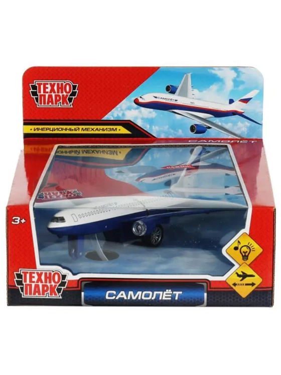 Игрушечный транспорт Самолет детский звук свет 18,5 см