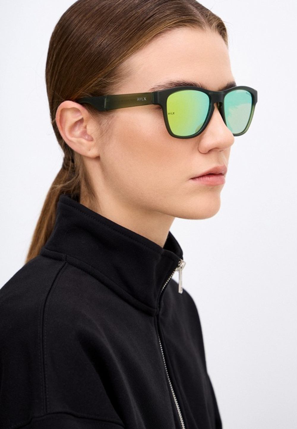 Спортивные очки HILX Unfold Matt Military Green / Yellow Polarized Lens