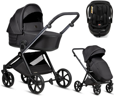 Детская коляска Tutis Mio 3 Plus Black Edition New 3 в 1 с автокреслом Beno Black 1622060 Obsidian