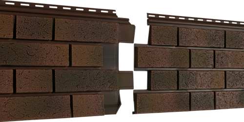 Фасадная панель Ю-Пласт Стоун-Хаус S-Lock Клинкер Нордик Глина 1950х292мм 0.57м2