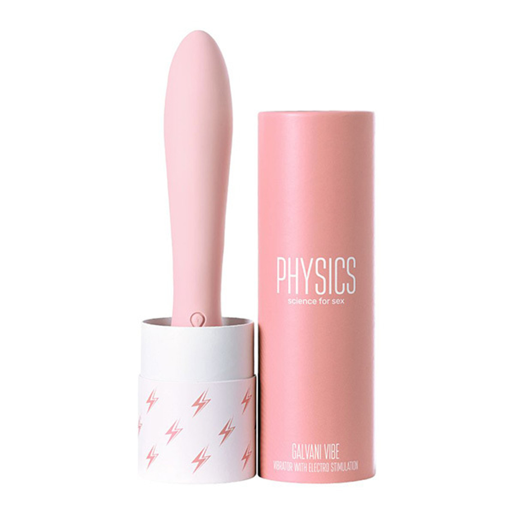 Розовый силиконовый вибратор 21см с электростимуляцией ToyFa Physics Galvani Vibe 796001