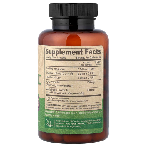 Deva, Веганский пробиотик 3 в 1, 5 млрд КОЕ, 90 веганских капсул