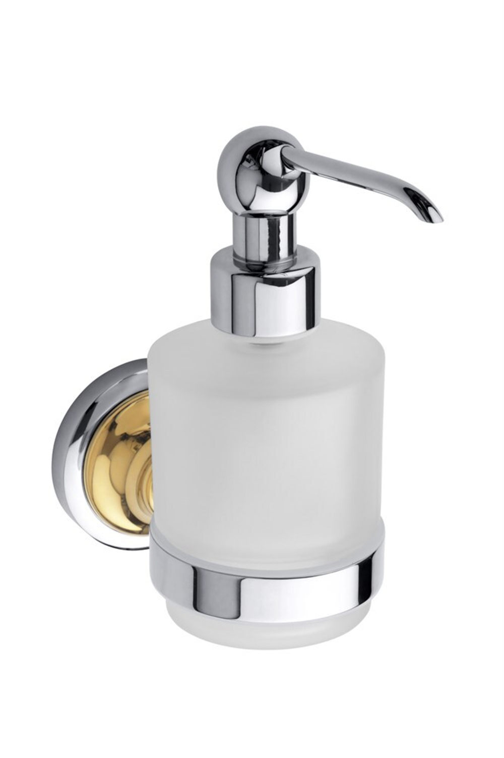 Настенный дозатор для жидкого мыла (стекло) вариант MINI retro - хром/золото 144209108