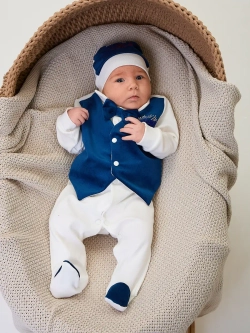 Комбинезон на выписку для новорожденного с триколором