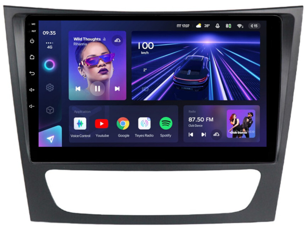 Магнитола для Mercedes-Benz E (W211) 2002-2010, CLS W219 - Teyes CC3L на Android 10, 8-ядер, CarPlay, 4G SIM-слот