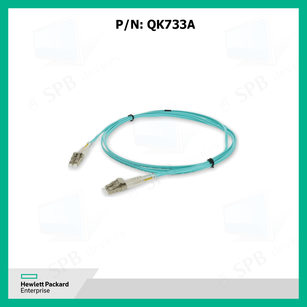 Кабель оптический QK733A HP 2m Premier Flex OM4+ LC/LC Optical Cable (for 8 / 16Gb devices) replace BK839A, 656428-001