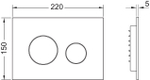Пластиковая панель смыва унитаза TECEloop 2.0 для системы двойного смыва, цвет хром матовый