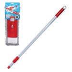 Швабра КОМПЛЕКТ черенок 75-130 см + флаундер 40 см + МОП микрофибра СИНЕЛЬ (ТИП К), PERKLIN (ПЕРКЛИН), 700981