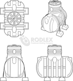 Станция биологической очистки BioBox Aero 9 с принудительным выбросом, насосом в отдельной кнс Родлекс 4000 л./ 2250 л. в сутки / 9 чел. / принудительный сброс / компрессорный аэрация (2720x1480x2040см;242кг;) - арт.559795