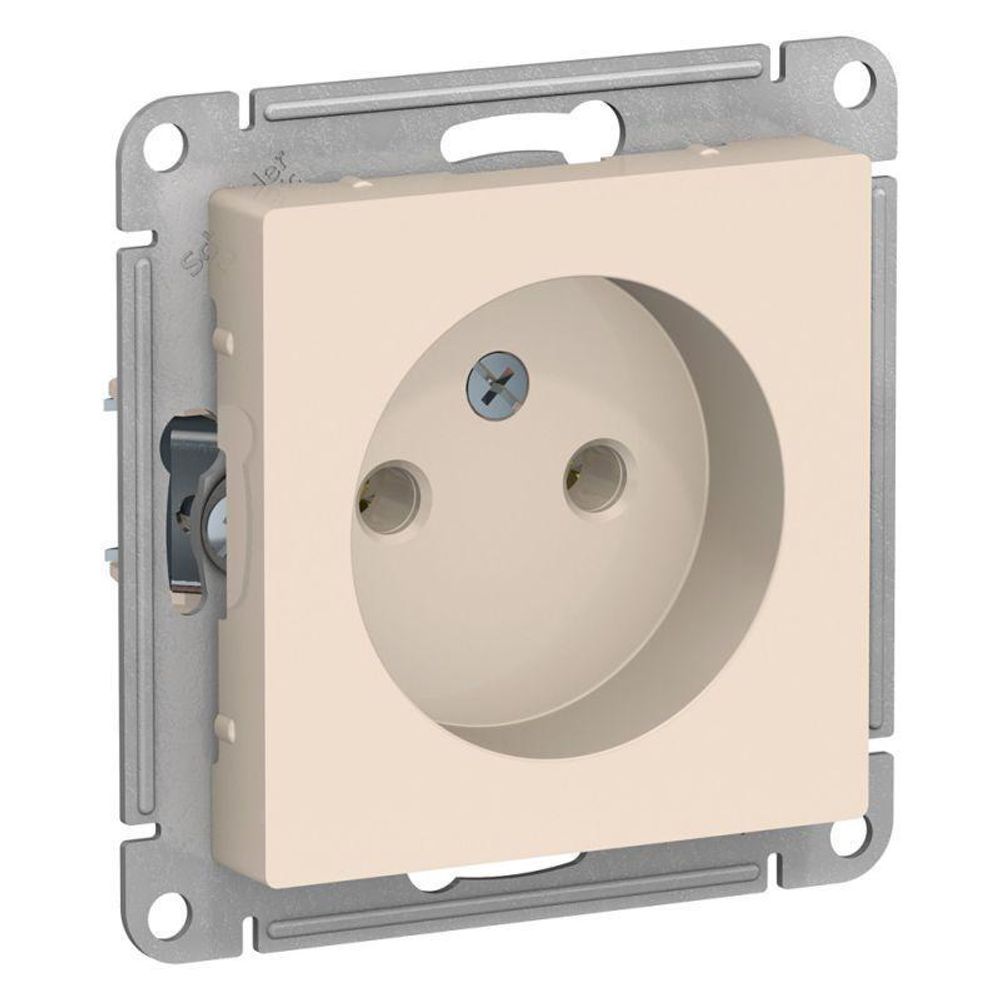 Розетка 1-м СП AtlasDesign 16А IP20 без заземл. без защ. шторок механизм беж. SE ATN000241 Розетка 1-м СП AtlasDesign 16А IP20 без заземл. без защ. шторок механизм беж. SE ATN000241