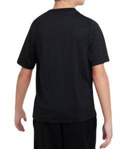 Детская теннисная футболка Nike Boys Dri-Fit Multi+ Training Top - black/white - Black