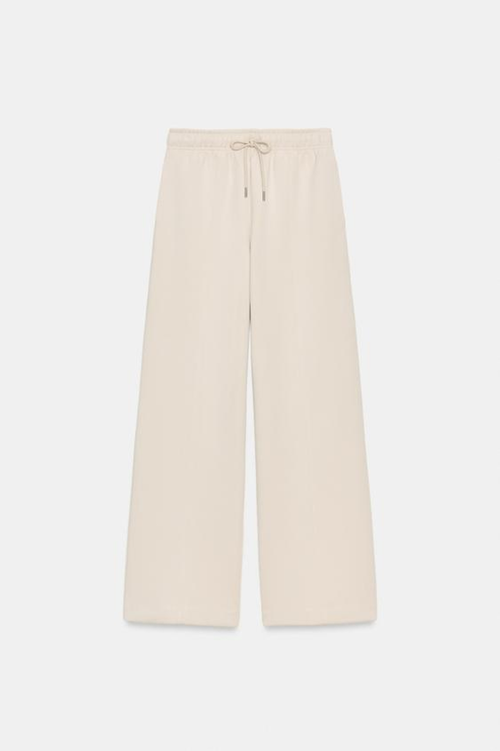 ZARA ПРЯМЫЕ БРЮКИ ИЗ ИНТЕРЛОКА, ЭКРЮ