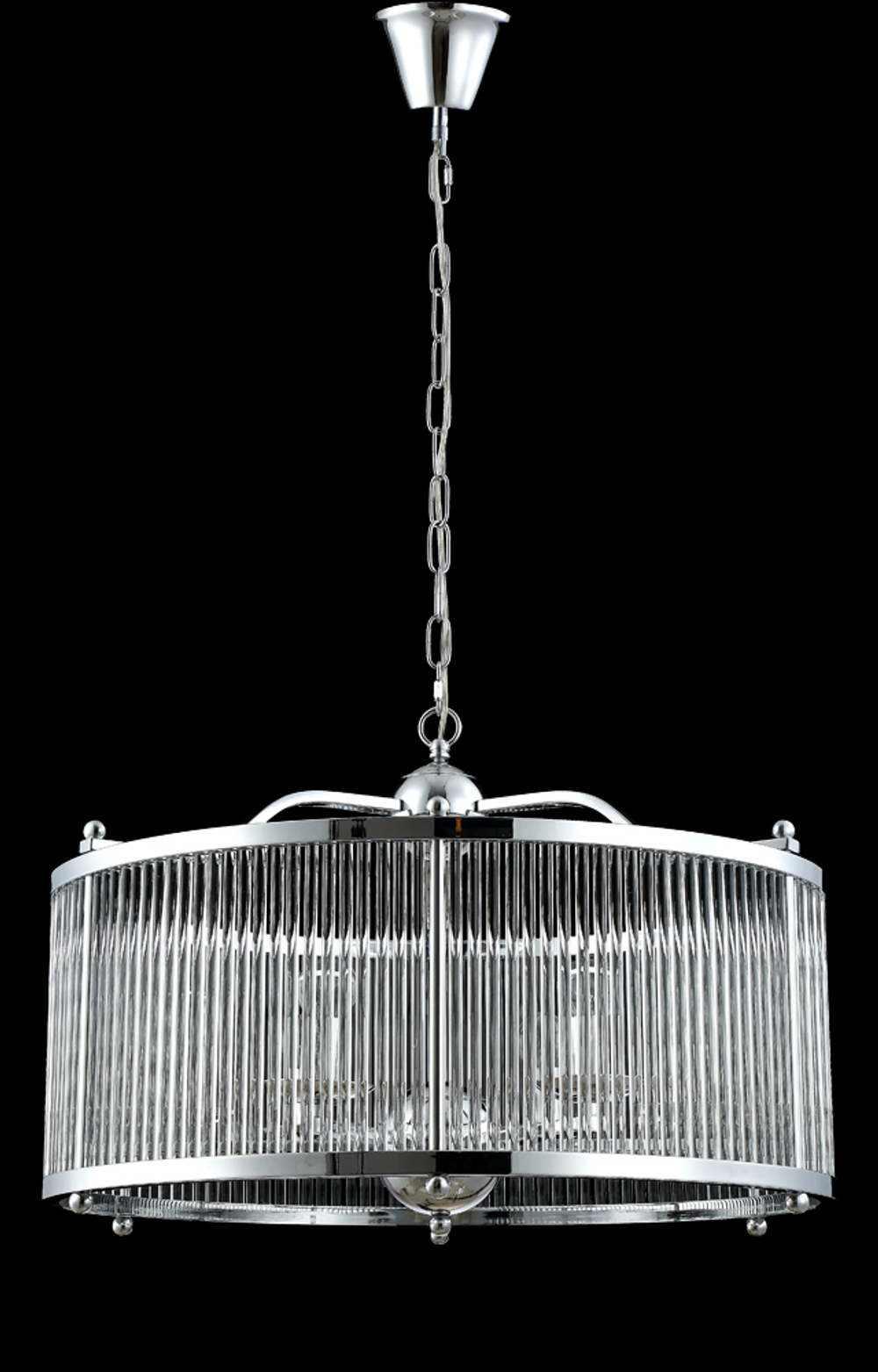 Подвесная люстра Crystal Lux TADEO SP6 D600 CHROME/TRANSPARENTE