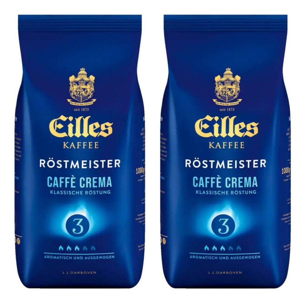 Кофе в зернах Eilles Caffe Crema 1 кг, 2 шт