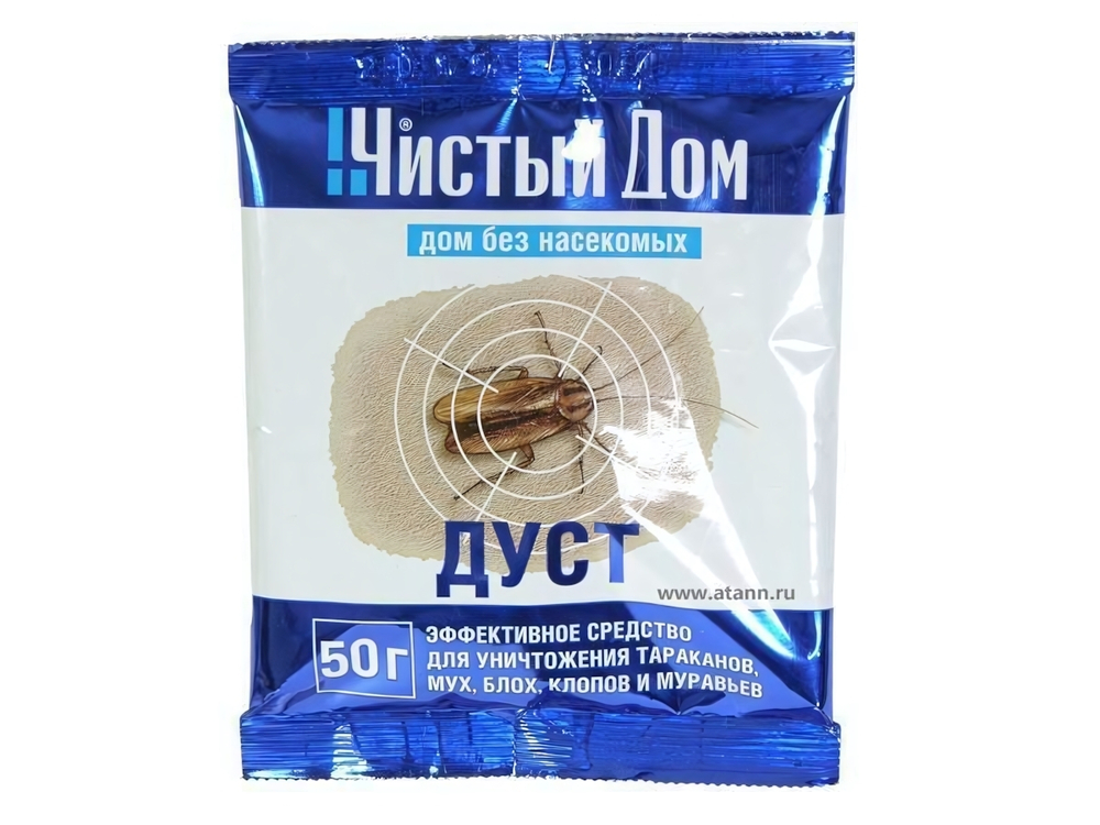 Дуст инсектицидный от тараканов,блох,клопов,мурав 50г