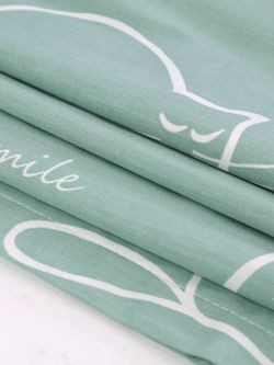 Постельное белье "КОТИКИ (мята)" 1,5-сп   наволочка 50х70 1шт Простынь  150х215 см  Пододеяльник 145х215 см  Сказка сатин