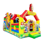 Коммерческий надувной батут с горкой «Добрая русская сказка», 8*4*5 м.