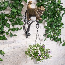 Кронштейн для цветов Кот Лео Бронза