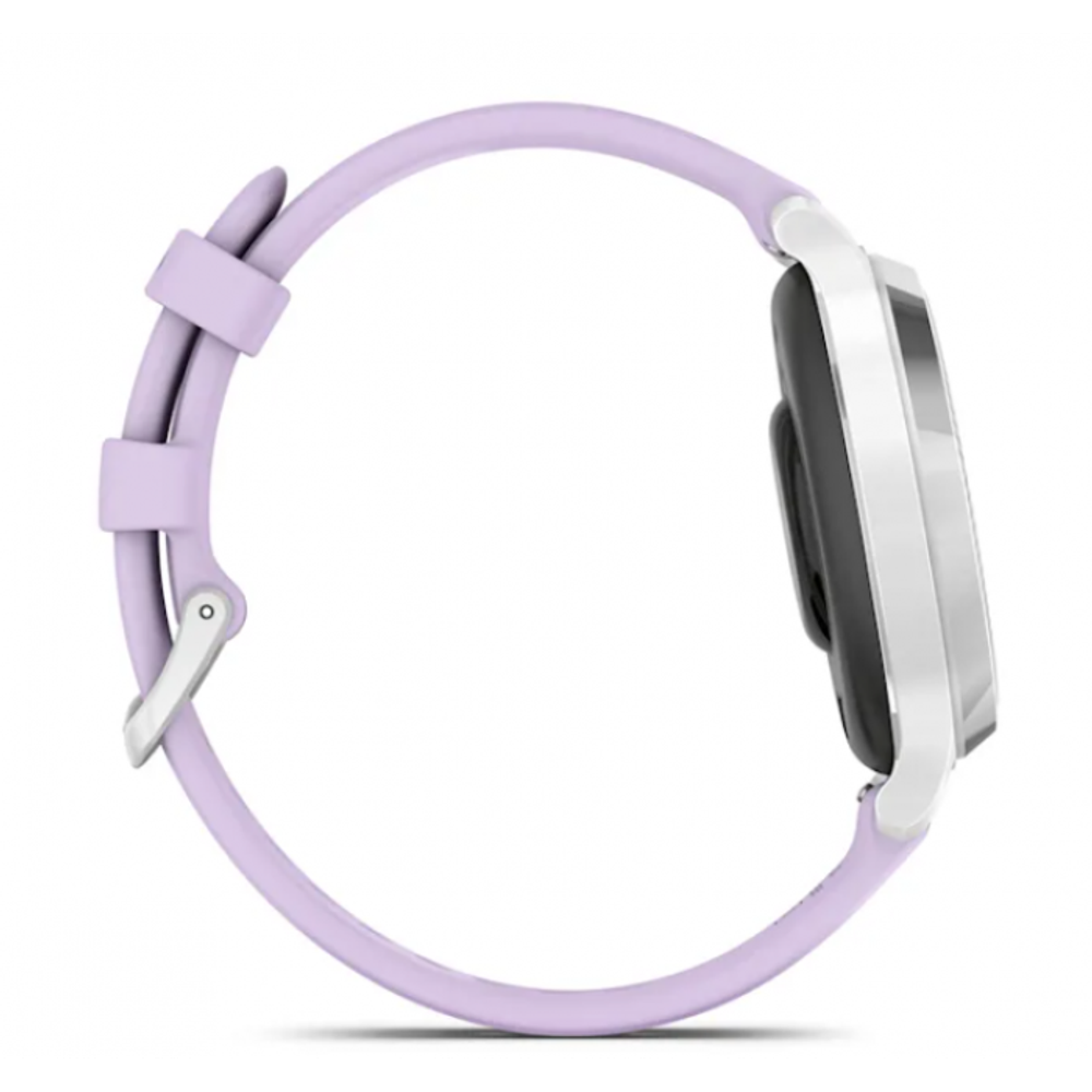 Смарт часы Lily 2 Active с серебристым безелем, фиолетовый силиконовый ремешок