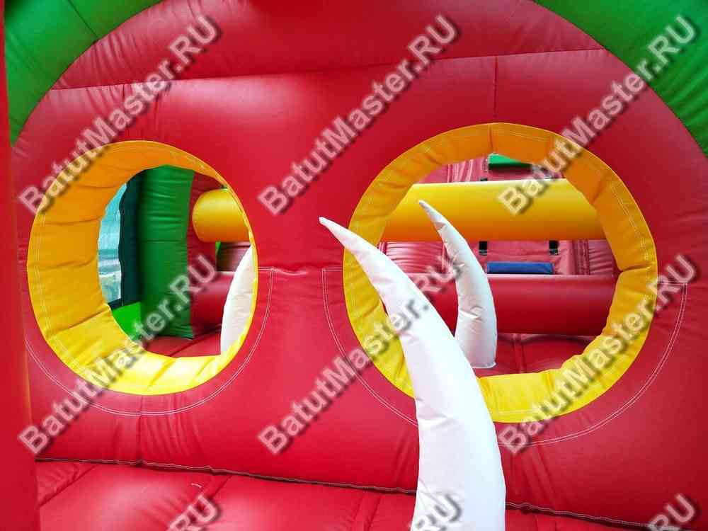 Коммерческий надувной батут "Тоннель Крокодил"