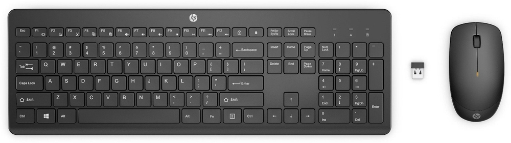 Клавиатура HP 230 18H24AA USB черный + мышь