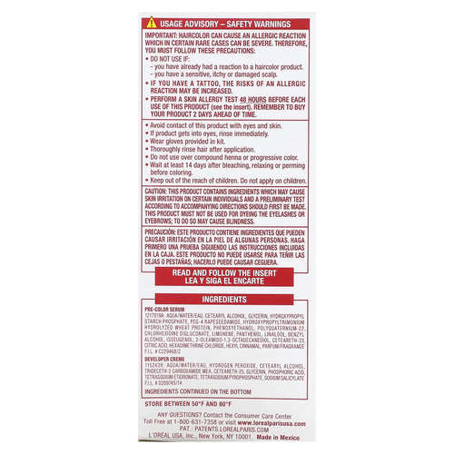 L'Oréal, Excellence Creme, тройная защита, оттенок 8, средний блонд, 1 применение