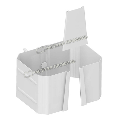 Держатель трубы 76*102 (на кирпич) (ПЛ-02-9010-0,5) белый