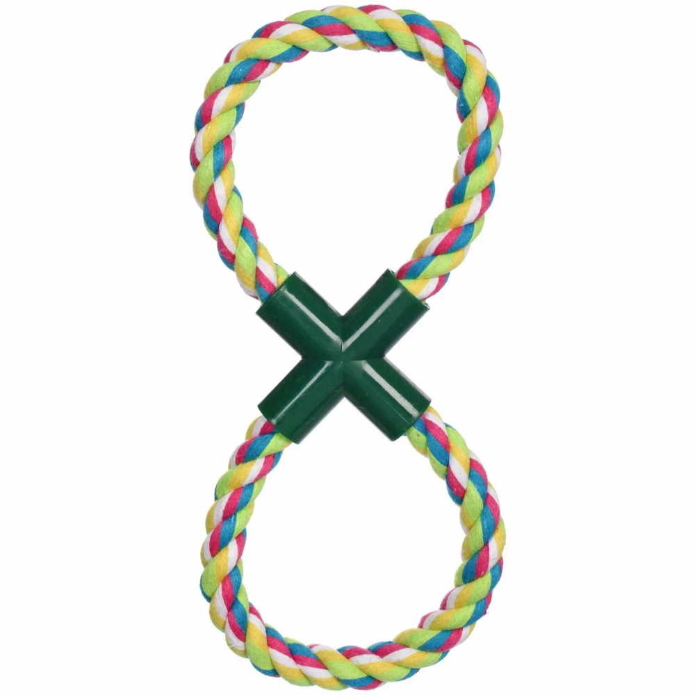 Игрушка - канат для собак средних и крупных пород «НЕСКУЧАЙКА», цвет зелёный 25*4см