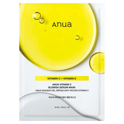 Anua Vitamin C Blemish Serum Mask 25ml*1ea Осветляющая тканевая маска с зелёным лимоном