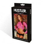 Короткий сетчатый топ с длинными рукавами (Размер: S-M-L) (Цвет: розовый)