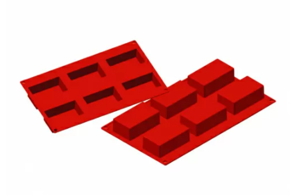 Форма силиконовая P.L. Proff Cuisine "Прямоугольник" 6 ячеек 50*45 мм, h 30 мм (30*17,5 см)