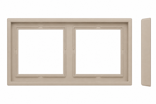Рамка 2-местная LIREGUS MODERN K14-445-02.M/ONC кремовый матовый