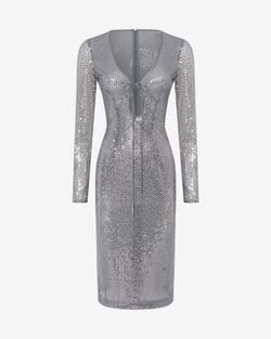 Платье миди из пайеток