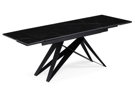 Керамический стол Woodville Блэкберн 140(200)х80 черный мрамор shakespeare black, черный