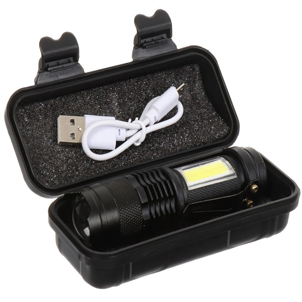 Фонарь ручной, встр акк, Облик, 208 Zoom, зар отUSB, алюминий, чер, УТ-00000712