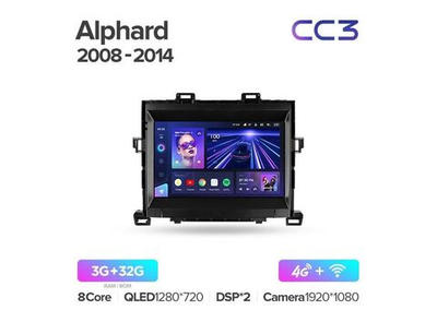 Магнитола Teyes CC3 3-32 Toyota Alphard H20 2008 — 2014 9.0"