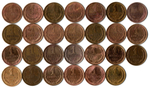 Набор 1 копейка СССР (27 монет без повторов) 1961, 67-91 м,л .№2